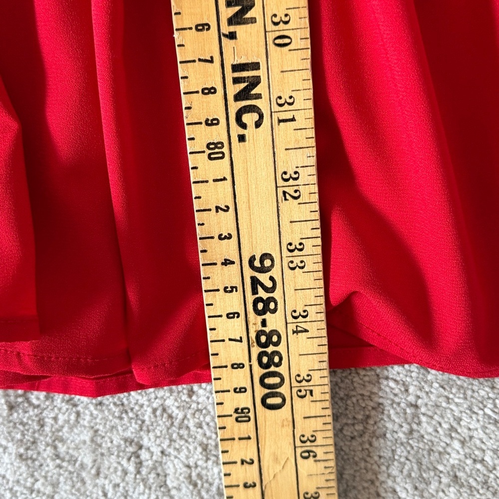 POMANDER PLACE TUCKERNUCK Red Crepe Kenzo Dress Size xSmall - Picture 9 of 9